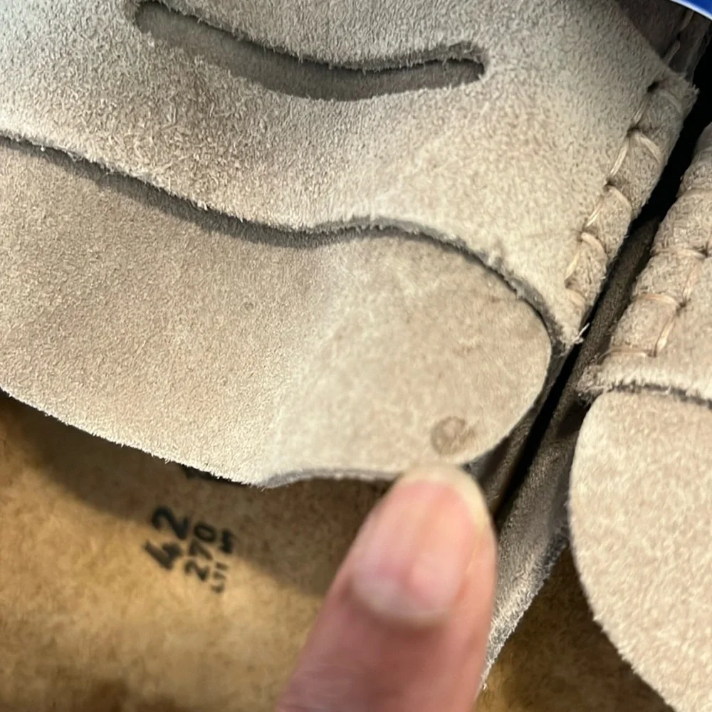 Birkenstock Suede Penny Loafers in Beige